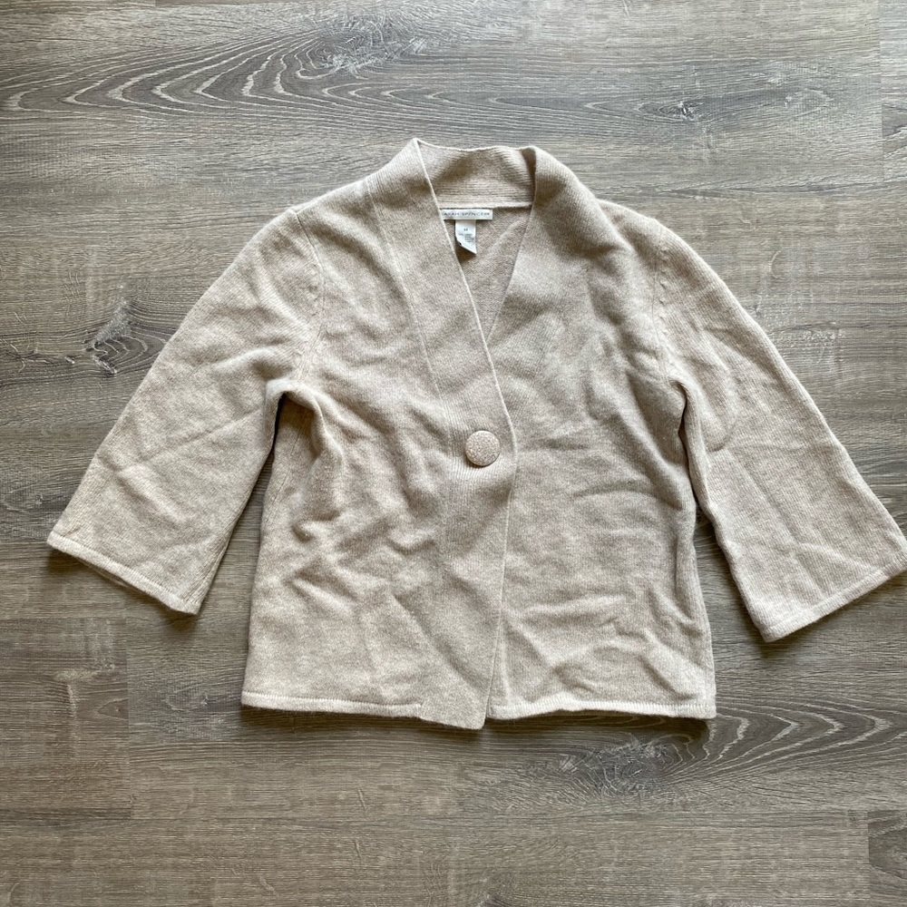Sarah Spencer wool angora cardigan